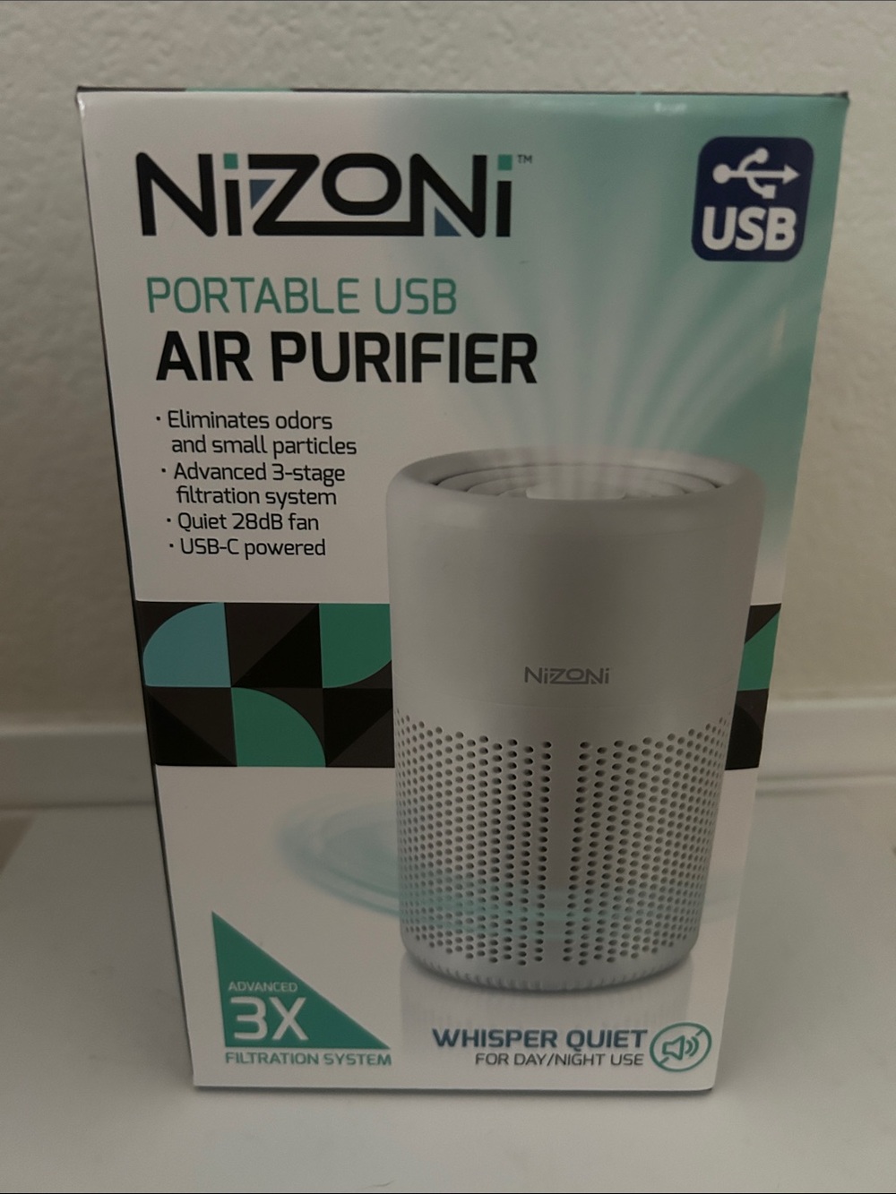 White Portable USB Air Purifier